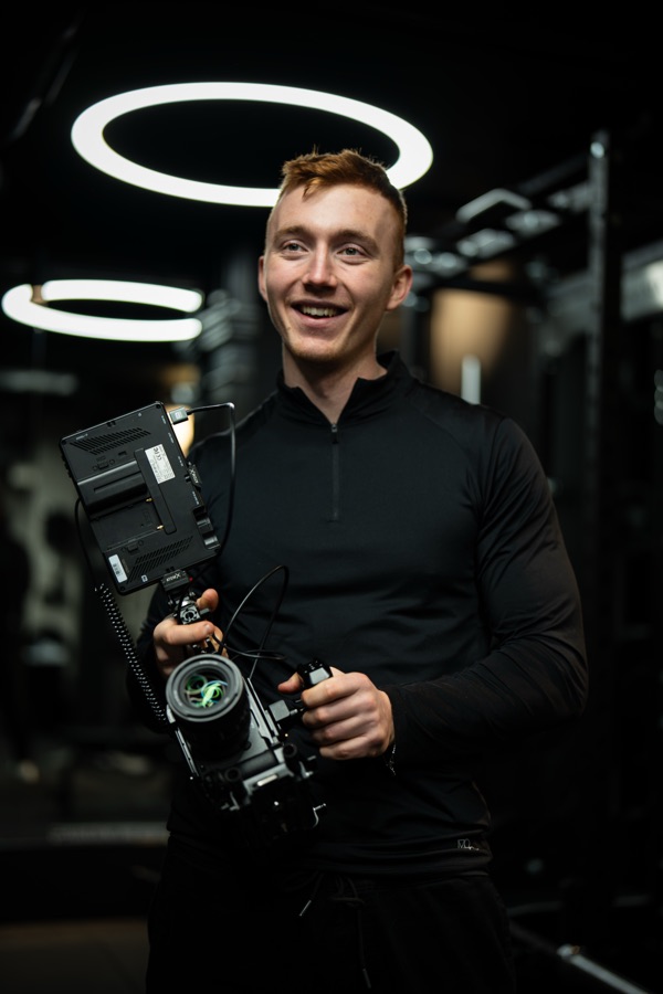 Lloyd with a camera